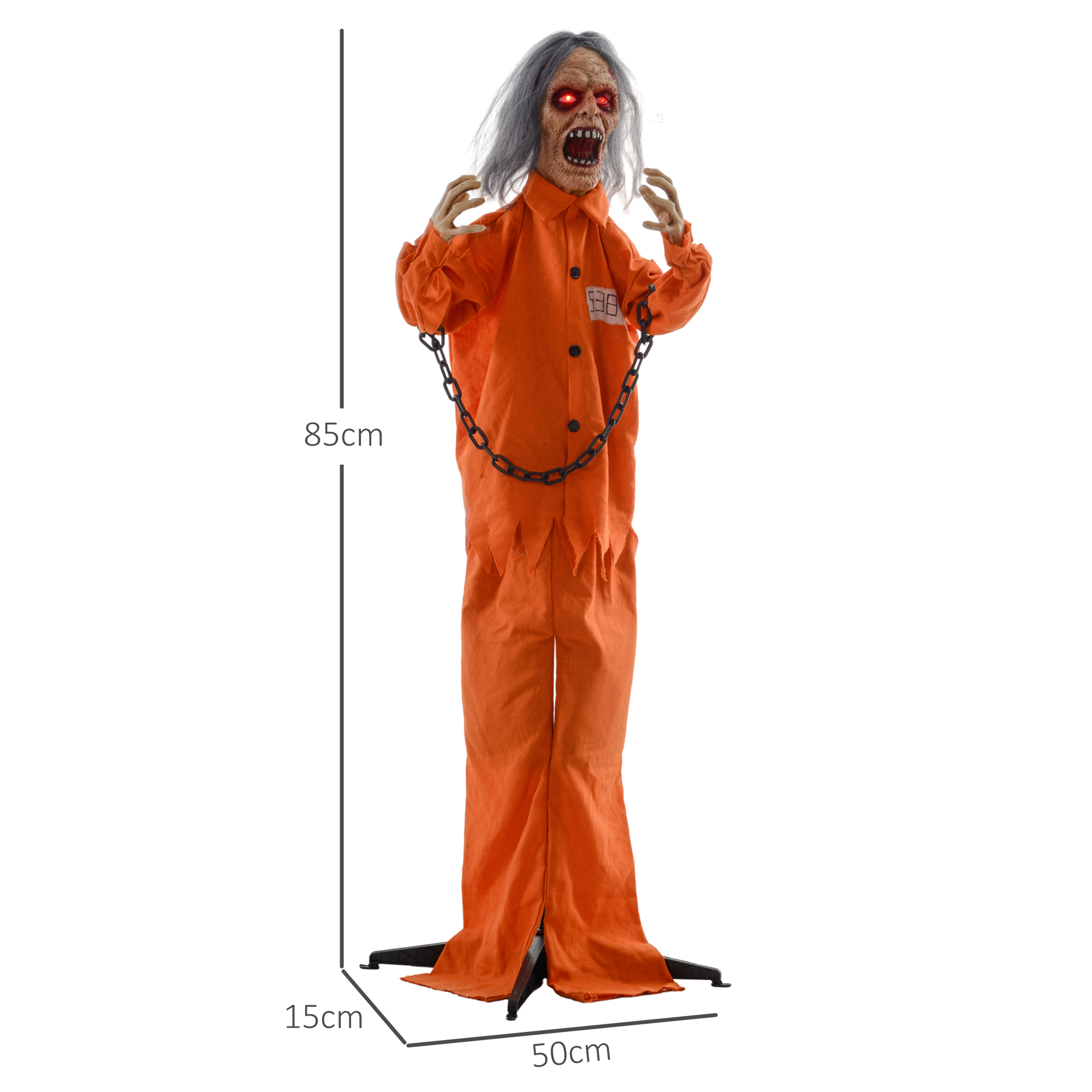 Gefangenen-Geist, Helloweendeko, gruselige Laute, rote Augen, beweglich, Orange
