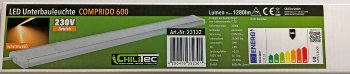 LED Unterbauleuchte "Comprido 600" / 230V, 10W, 1280lm, 60cm, 3000K warmweiß