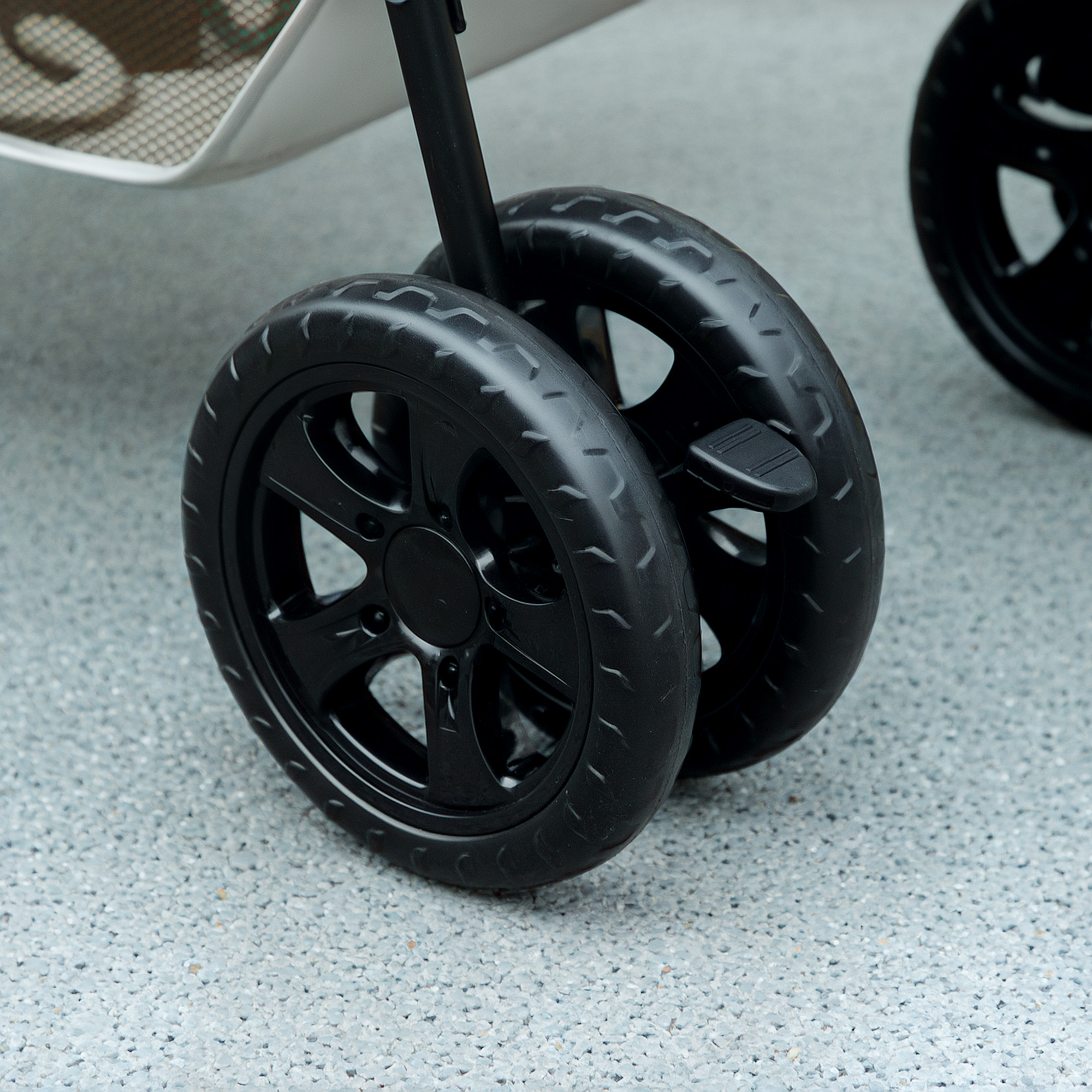 3-in-1-Haustierkinderwagen, zusammenklappbarer Hundewagen mit 4 Rädern und abnehmbarer Trage für Hunde und Katzen, Grau