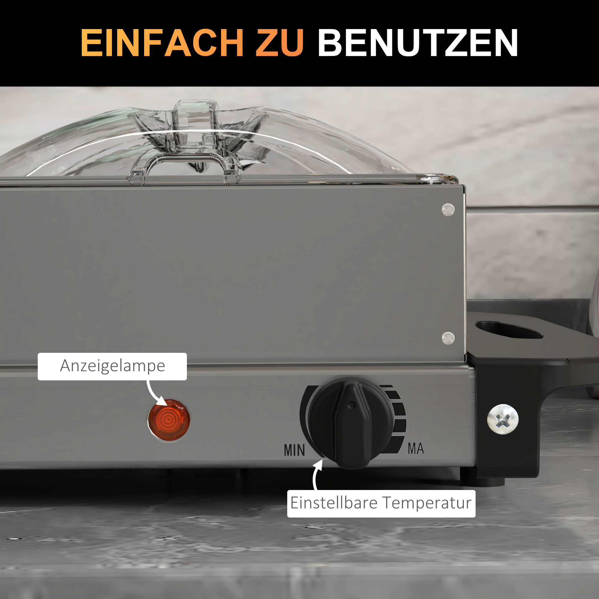 2-in-1 Buffetwärmer 6,8L Warmhalteplatte 300 Watt Edelstahl Speisewärmer Silber