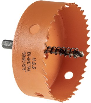 Lochsäge HSS Bi-Metall Ø100mm, Sechskant Aufnahme, Schnitttiefe 38mm