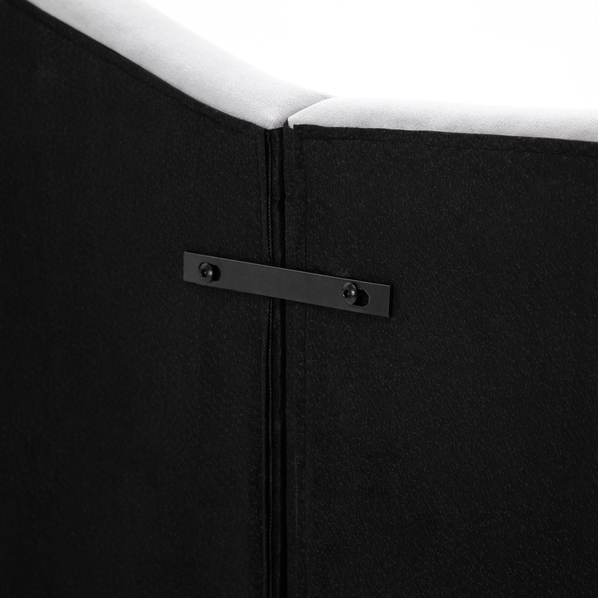 Kopfteil für Bett Polsterkopfteil Bett Kopf Rückenlehne Bettkopfteil in grau Pappel Samt Stoff 185 x 8 x 134 cm