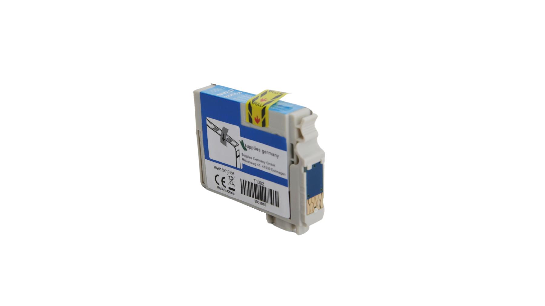 T1302 alternativ Tinte cyan für Epson / C13T13024020 / 14ml