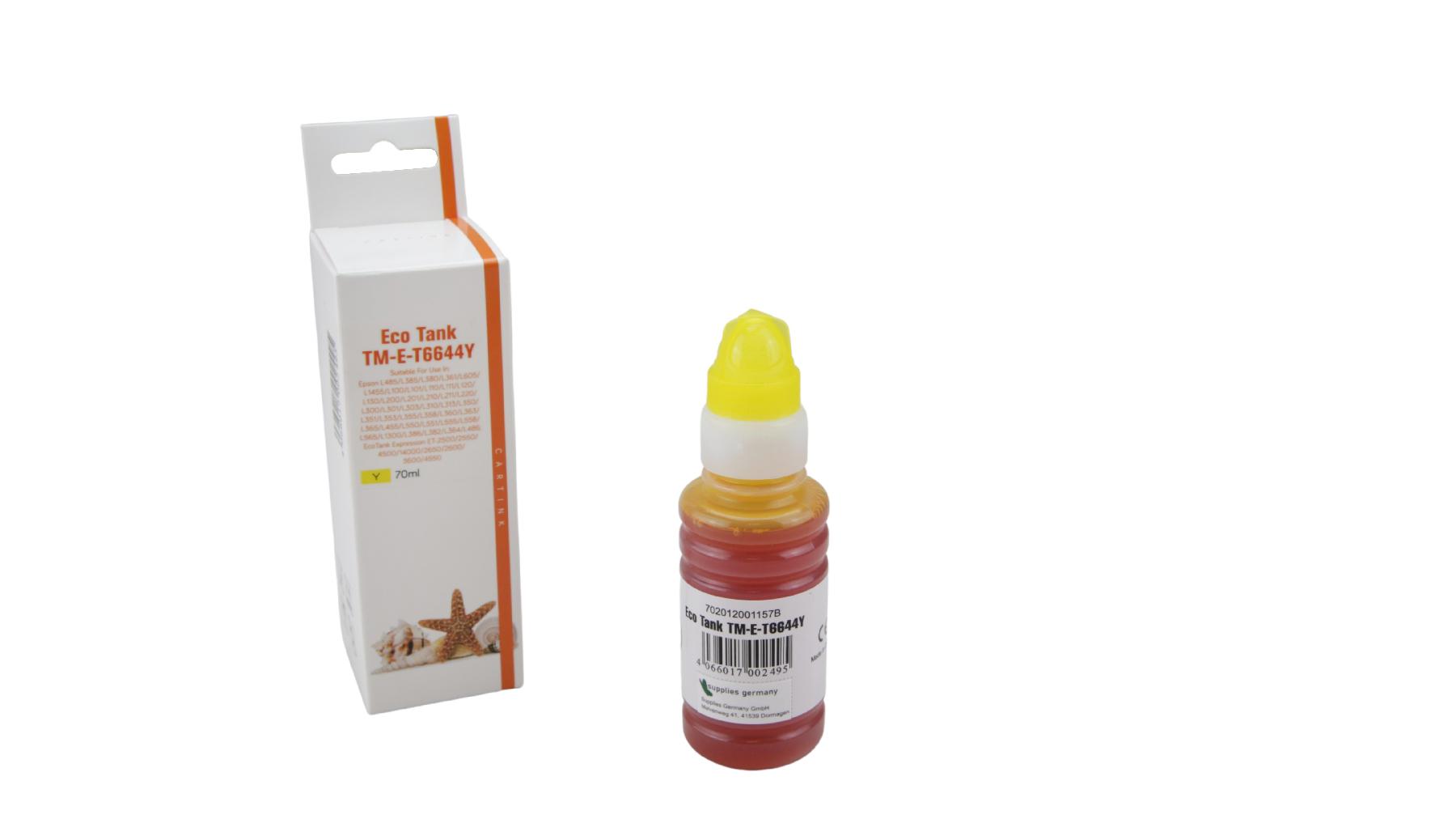 T6644Y Eco Tank Nachfüllflasche yellow für Epson / T6644Y / 70