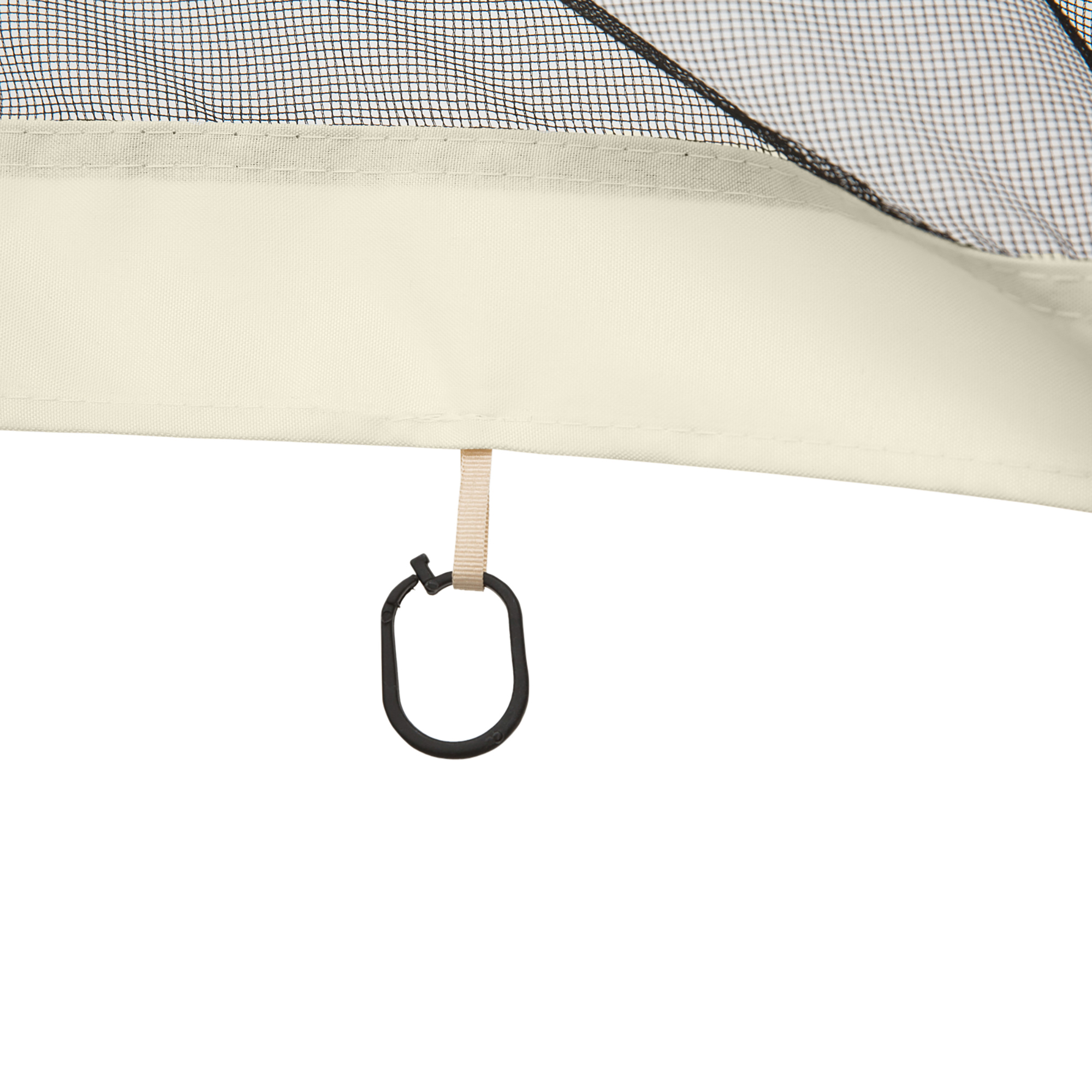 Ersatz-Netzvorhang für 3 x 4 m Gartenpavillons, Fliegennetz, mit Reißverschlüssen, Polyester, Schwarz