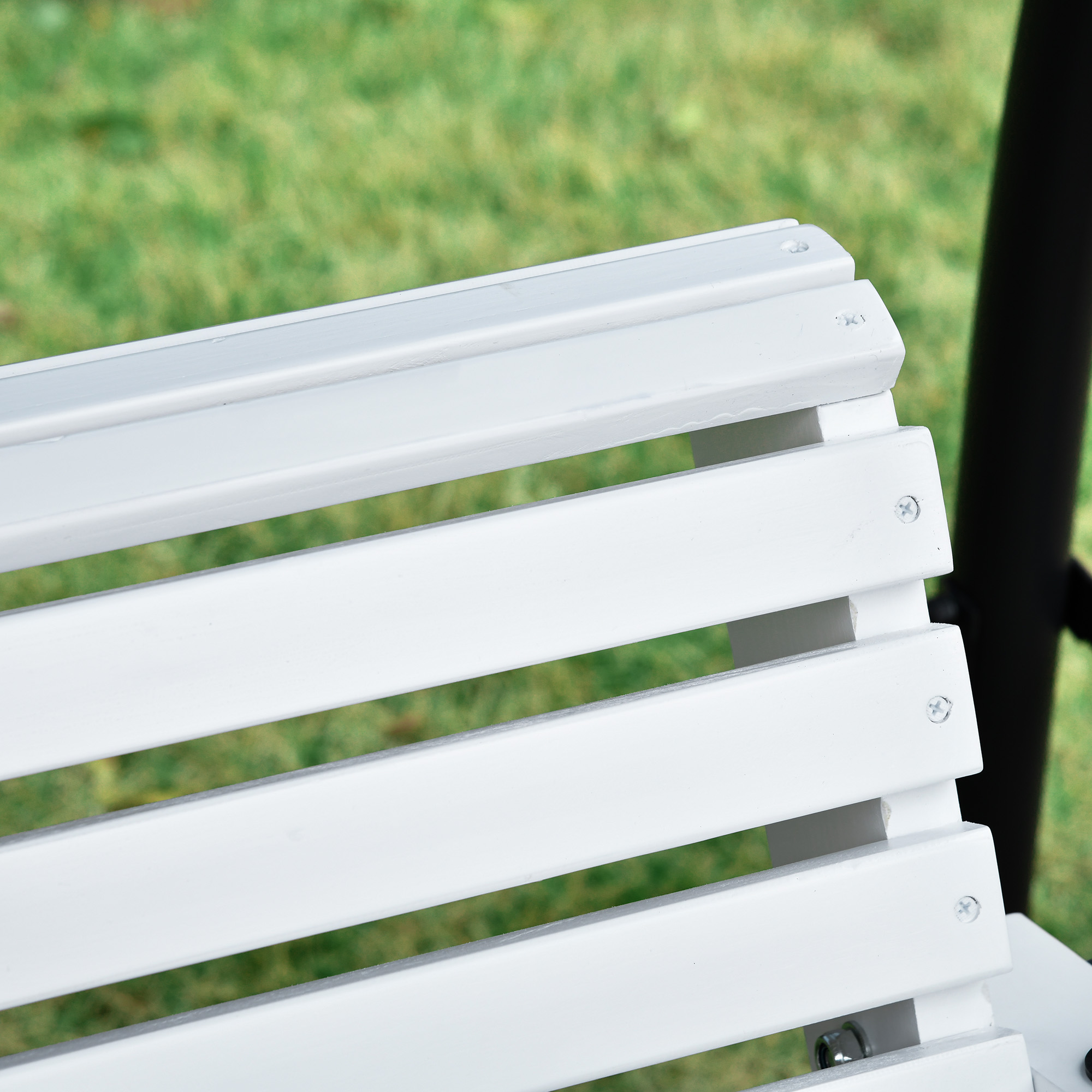 Hängebank mit Klapptisch und Becherhaltern Naturholz 150 x 75 x 53cm