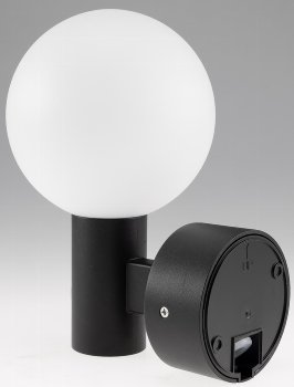 LED Wandleuchte "LAMU" mit PIR-Sensor / IP65, 15W, schwarz, 4000k / neutralweiß