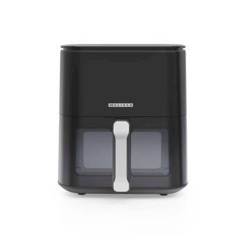 Heißluftfritteuse XL | 5 l | 60-min Timer | 8 Voreinstellungen | Sichtfenster | schwarz