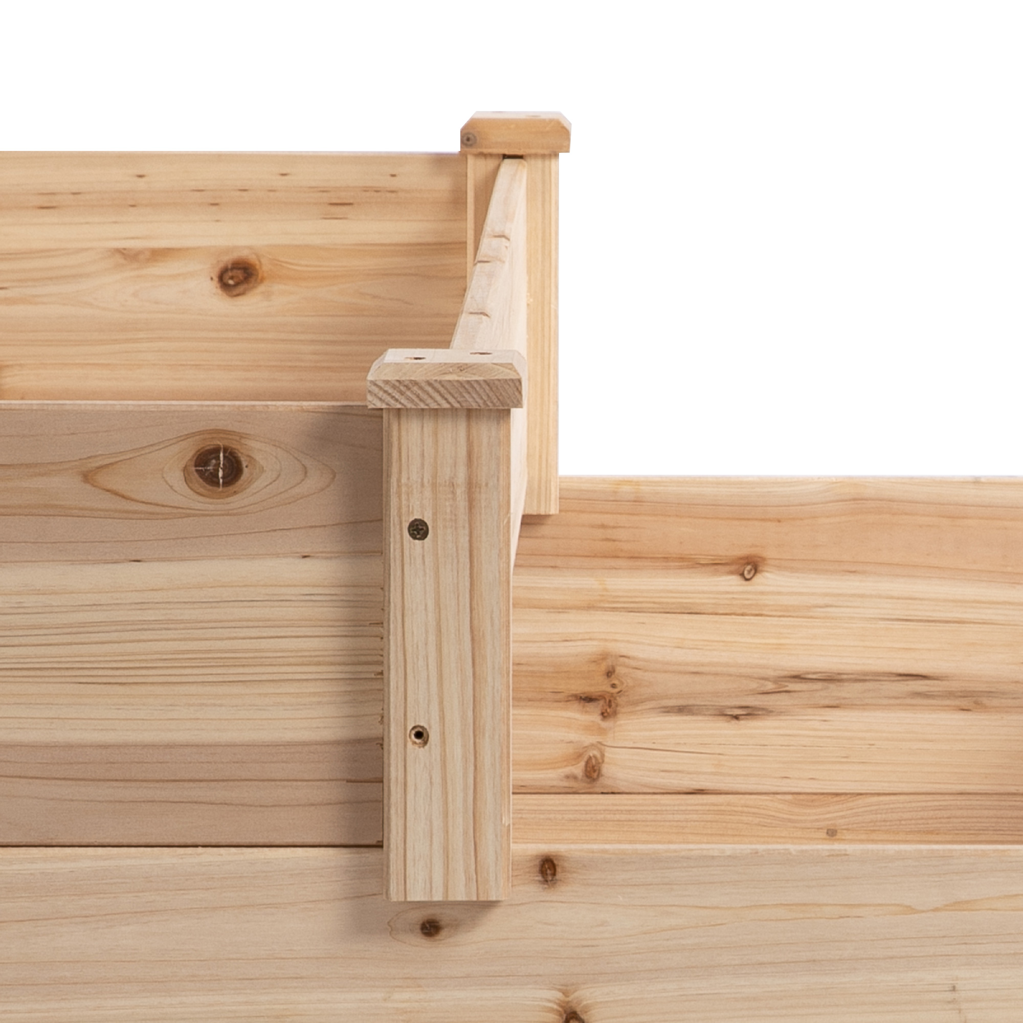 Hochbeet 3-stufige Gartenbeet Pflanzenbeet  Kräuterbeet Blumentreppe für Balkon Garten Natur Tannenholz 120 x 120 x 56 cm