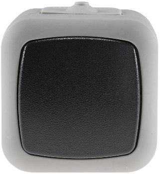 Feuchtraum Wechsel-Schalter, IP44, 250V~/ 10A, inkl. AP-Rahmen, grau