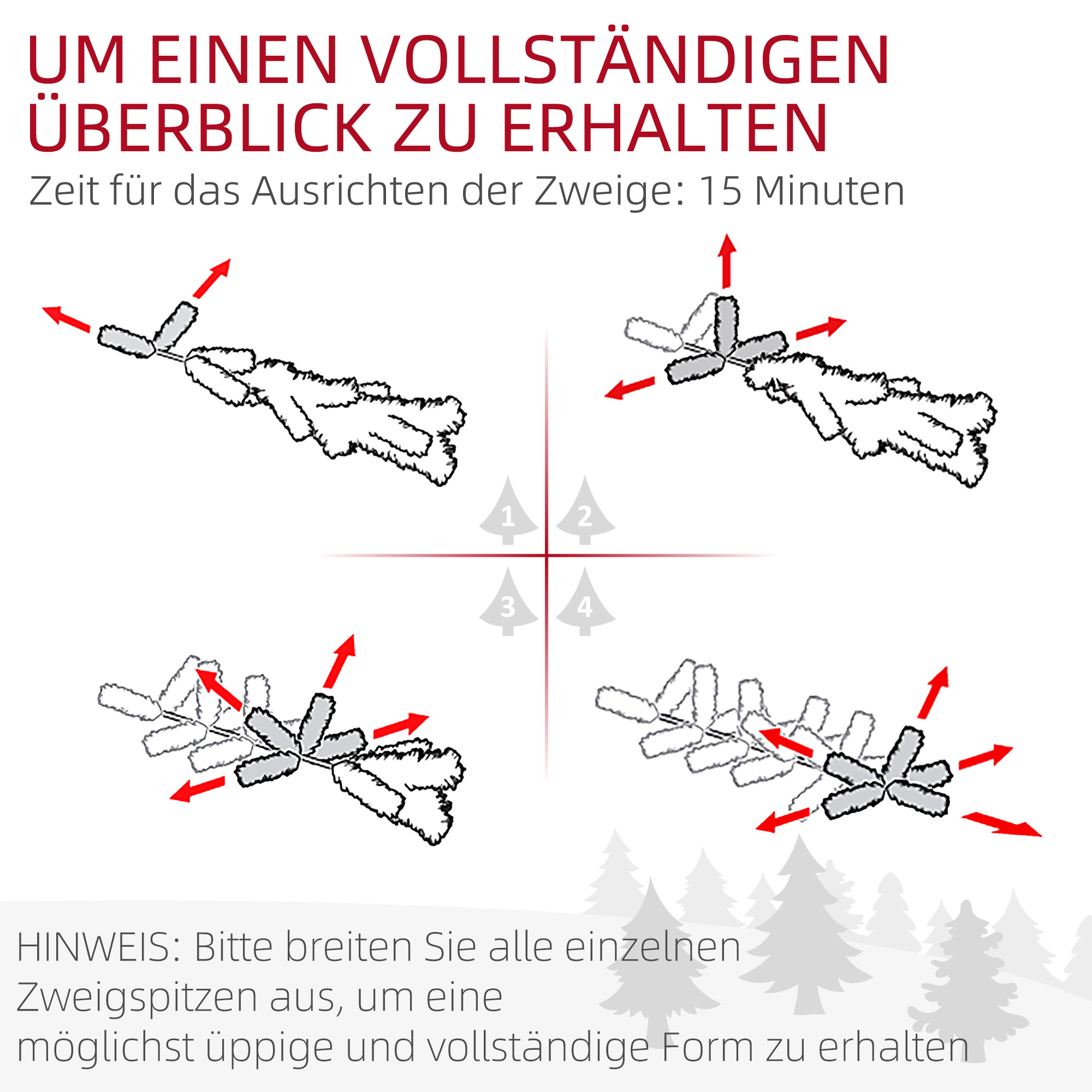 Weihnachtsbaum 180 cm, mit Kunstschnee, flammhemmend, schneller Auf- und Abbau, Metallbasis