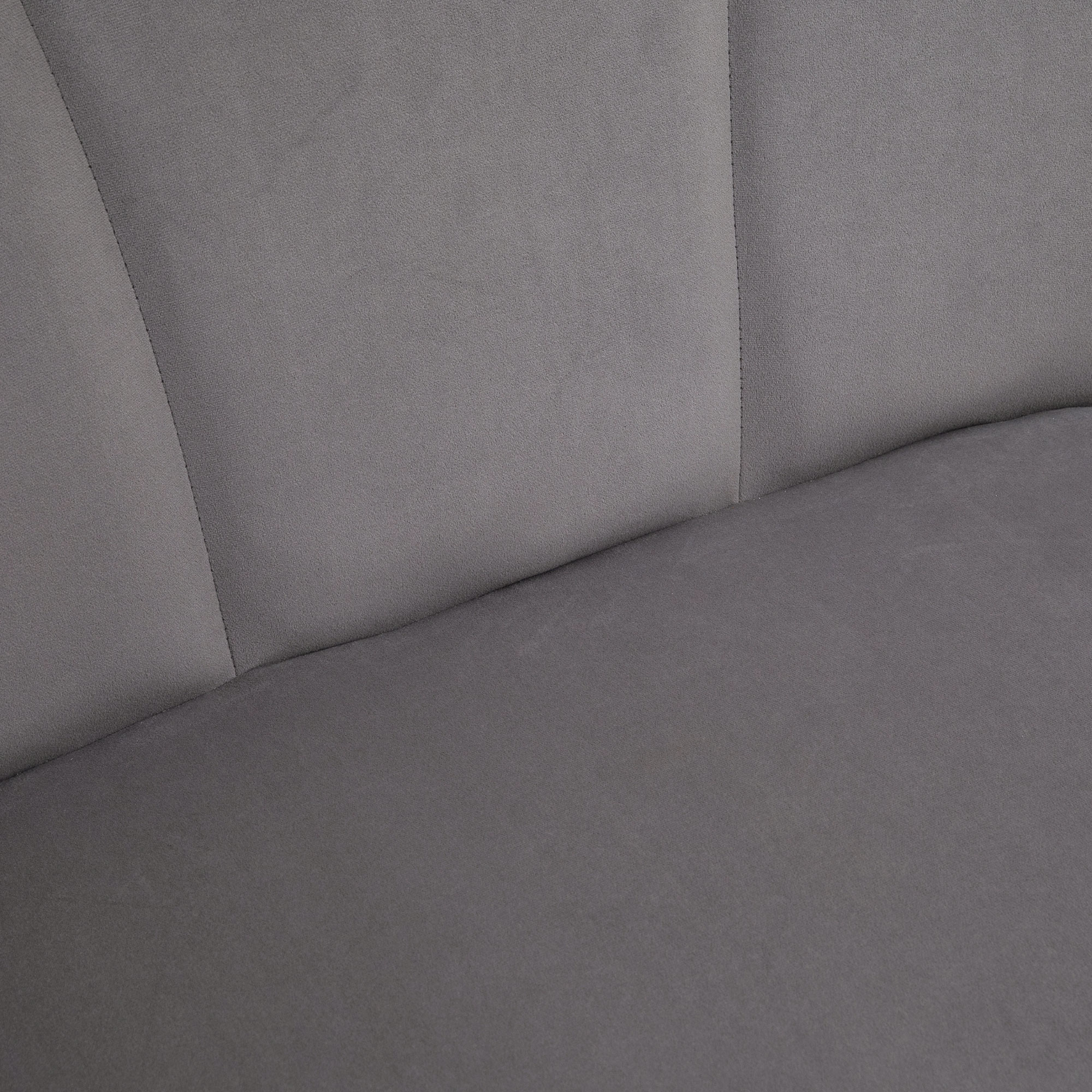 2-Sitzer-Sofa, Doppelsofa, Zweisitzer Loungesessel im Modern-Design, bis 160 kg belastbar, 132 x 66 x 80 cm, Grau