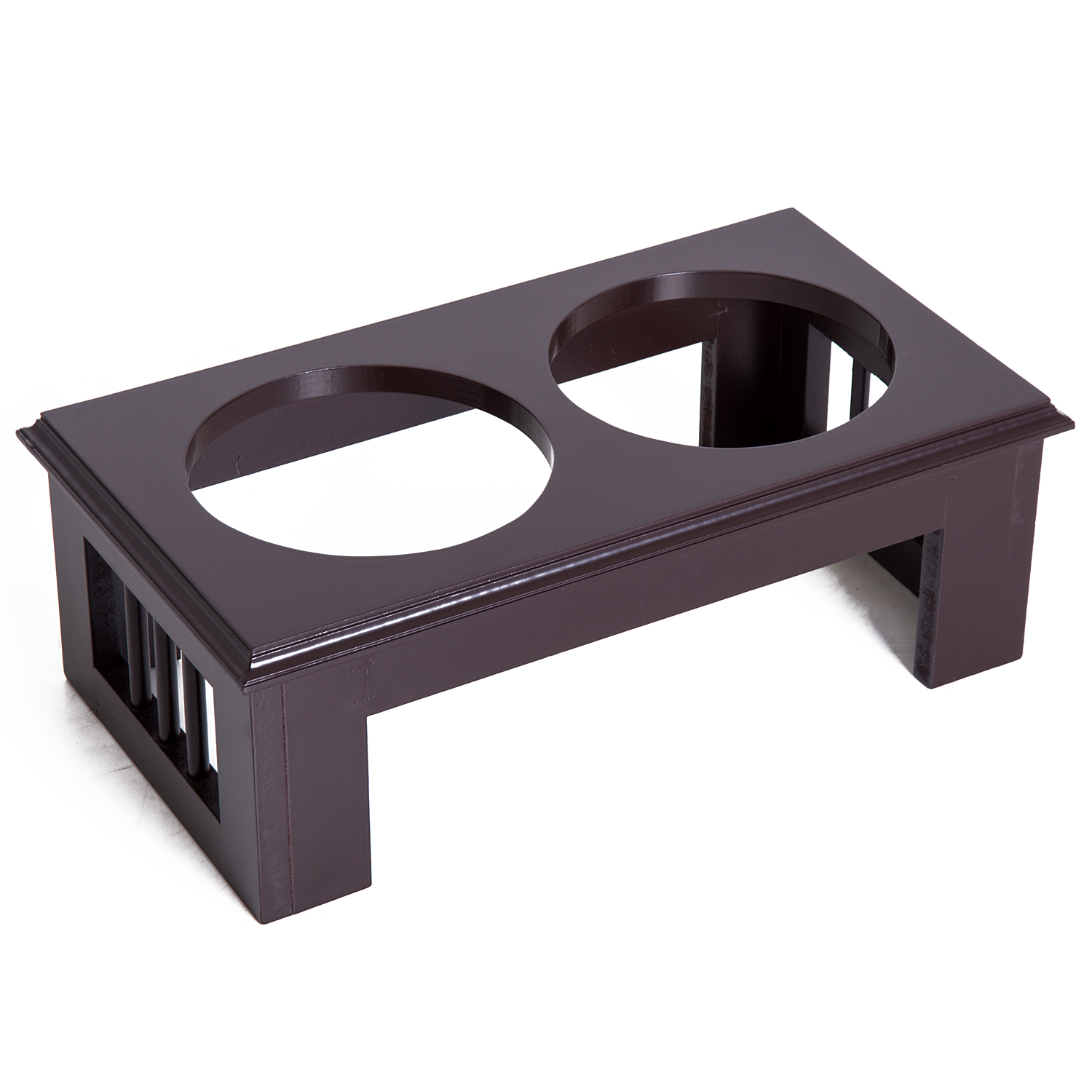 Erhöhter Hundenapf Futternapf mit 2 Näpfe Wassernapf 2 x 900ml Edelstahlnäpfen Fressnapf Futterstation Hundenäpfe für kleine Hunde Katzen Espresso