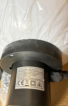 Garten Kugelleuchte Erdspieß "CT-GL20cm" / IP44, 230V, 1,5m Kabel, E27 Fassung