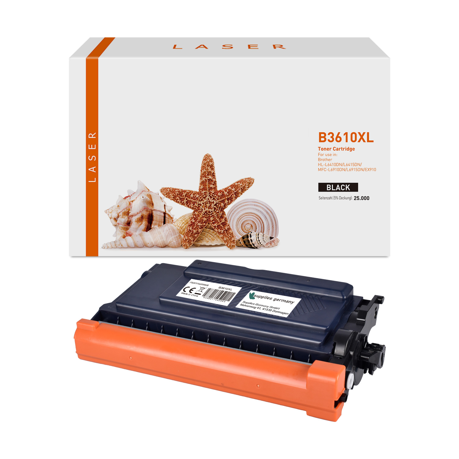 TN3610XL alternativ Toner schwarz für Brother / TN3610XL / 25.000 Seiten