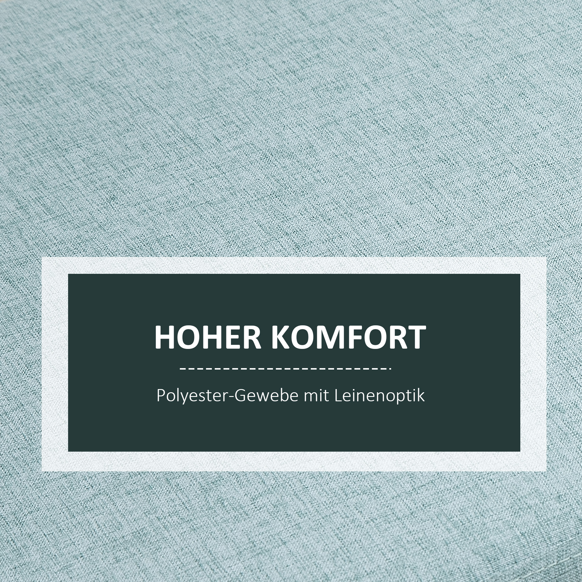 Sitzbank mit Stauraum Polsterbank mit Leinenoptik, Sitztruhe mit Holzbeine, Truhenbank für Wohnzimmer Schlafzimmer Flur 110 x 39 x 45 cm, Hellgrün