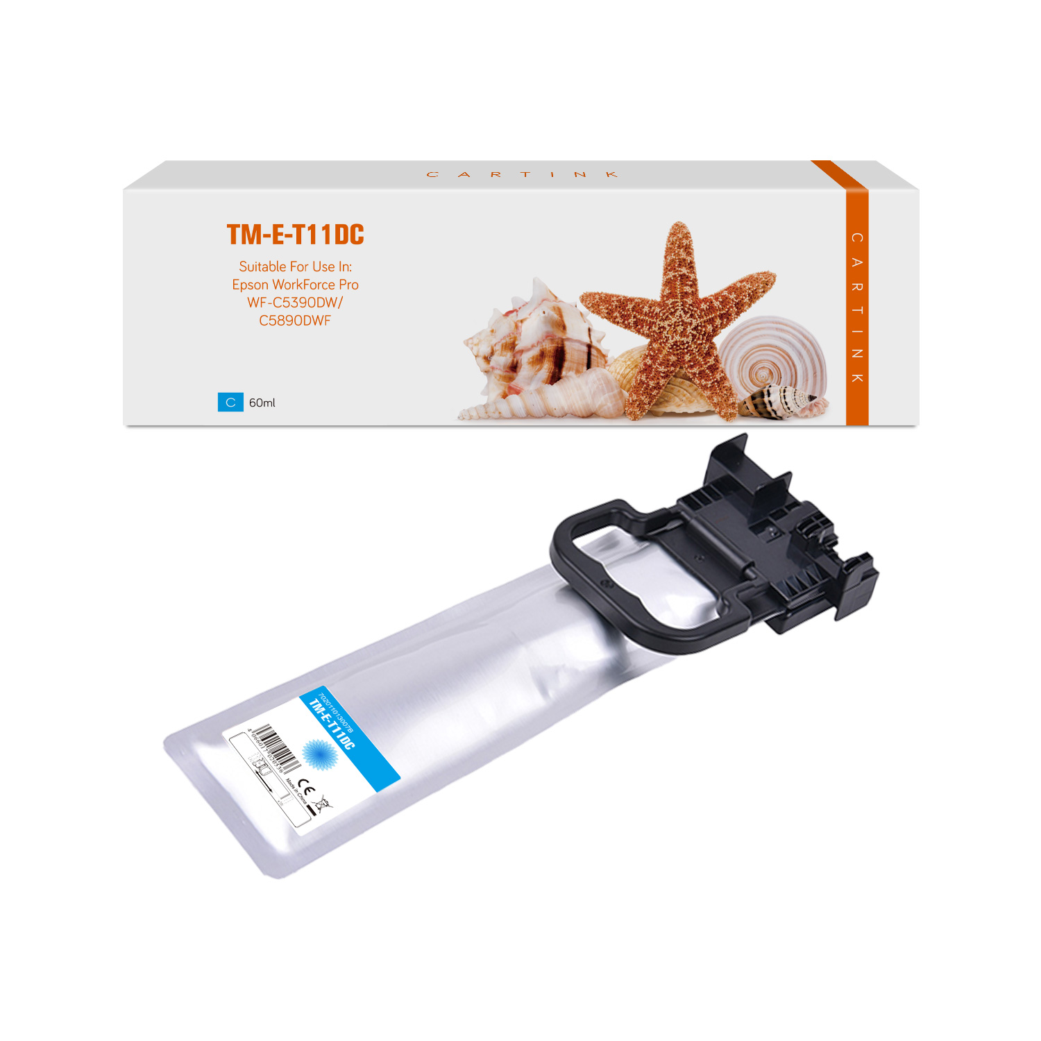 T11DC alternativ Seestern Tinte cyan für Epson / C13T11D240 / 5.000 Seiten