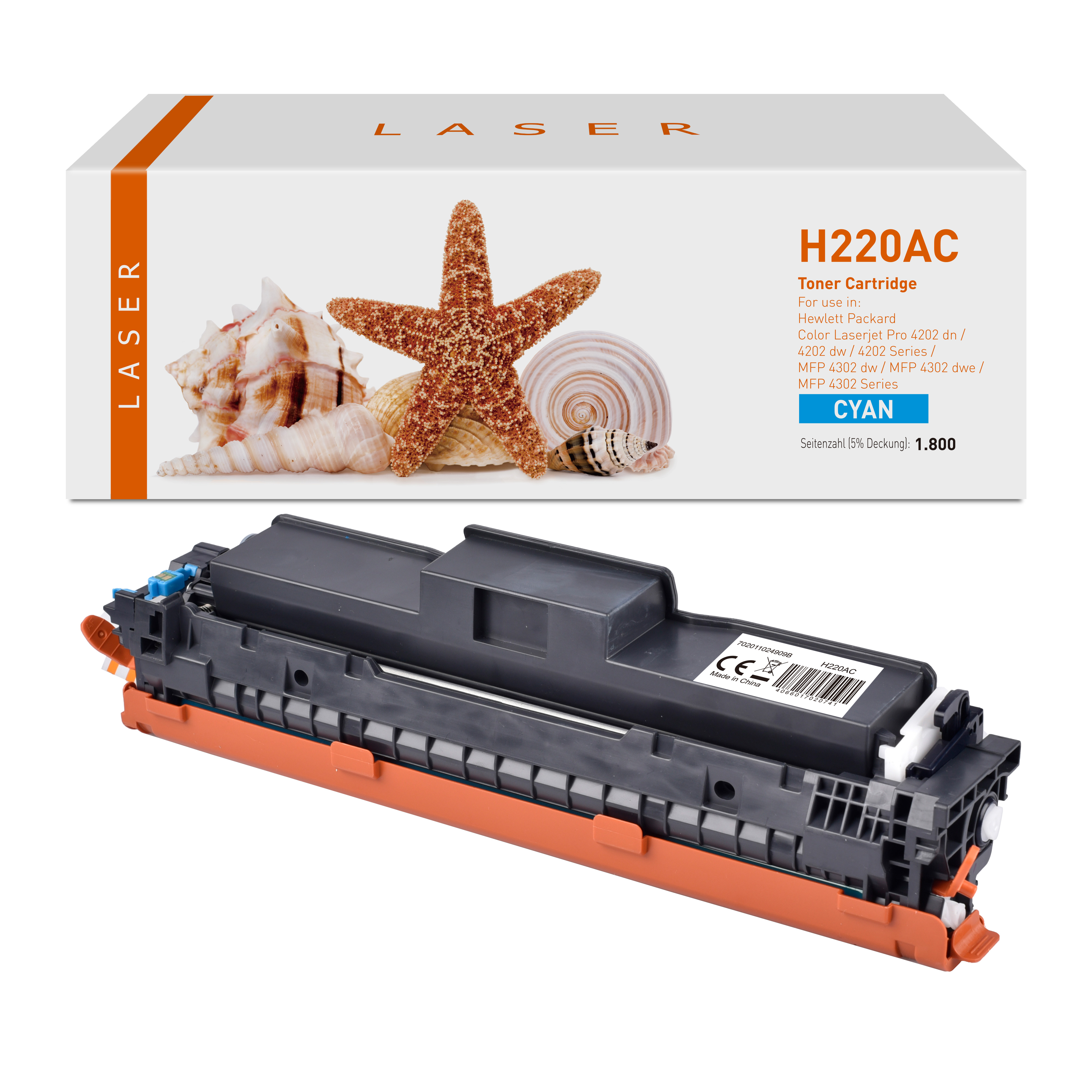 220AC alternativ Toner Cyan für HP / W2201A / 1.800 Seiten 220AC alternativ Toner Cyan für HP / W2201A / 1.800 Seiten