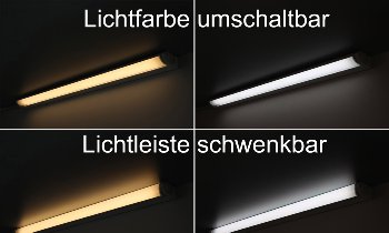 LED Unterbauleuchte "CT-LSW 56" 56cm / 913lm, 8 Watt, 2700K + 4000K schaltbar