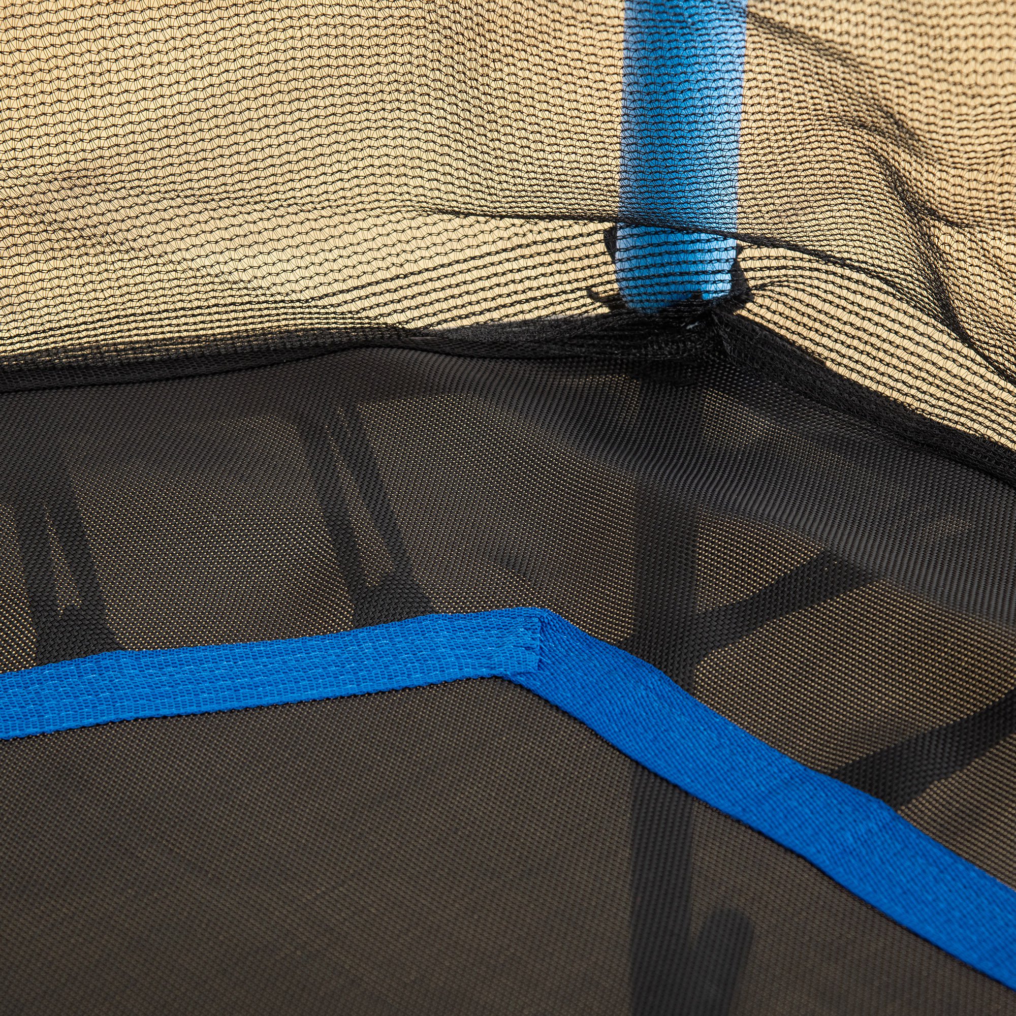 Trampolin für Kinder, Ø163,5 cm, mit Sicherheitsnetz, gepolstert, Stahl, belastbar bis 50 kg, Schwarz & Blau
