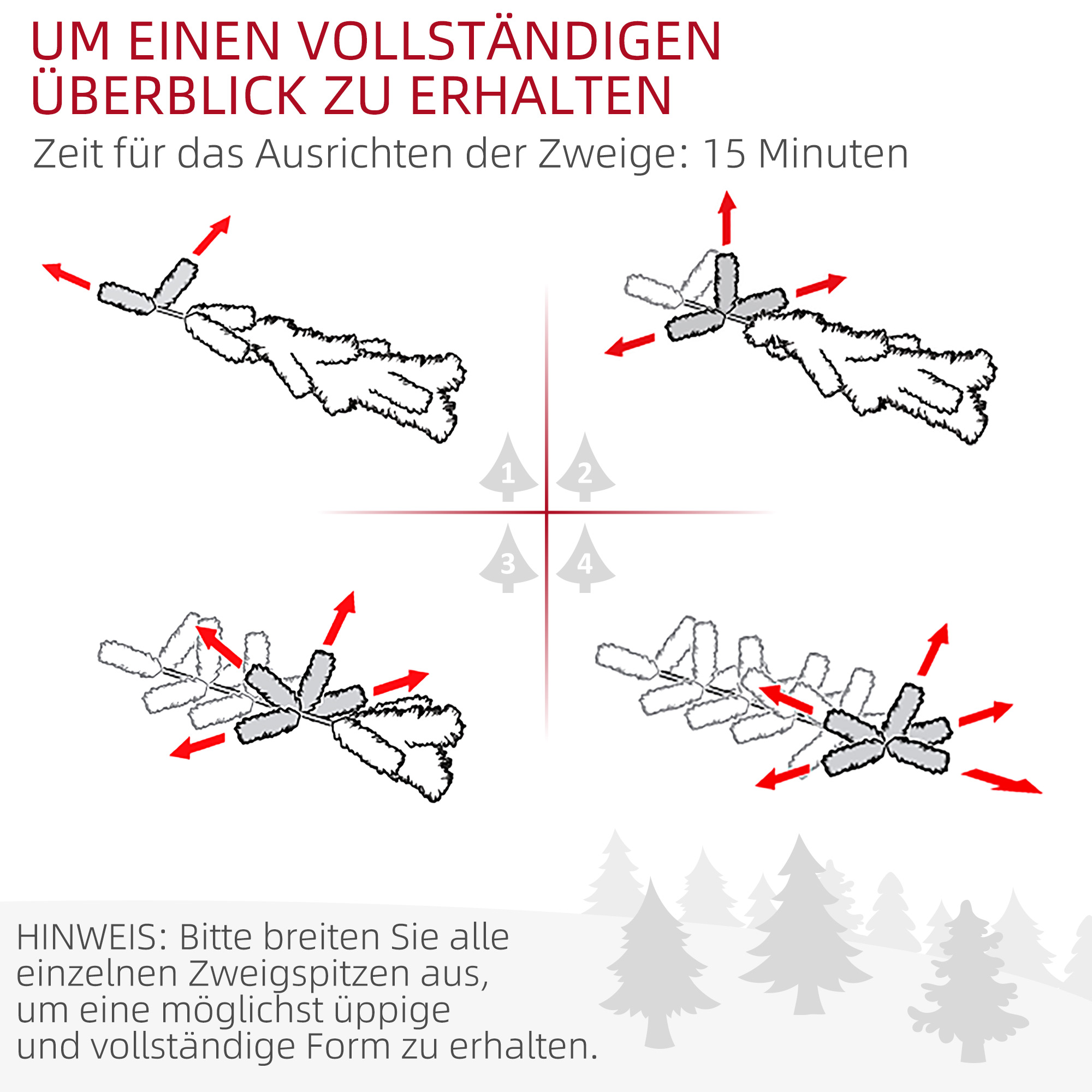 Künstlicher Weihnachtsbaum, realistisches Aussehen, flammhemmend, stabiler Metallfuß, 183 cm, Grün