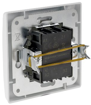 DELPHI Wechsel-Schalter, 250V~/ 10A, inkl. Rahmen, UP, weiß