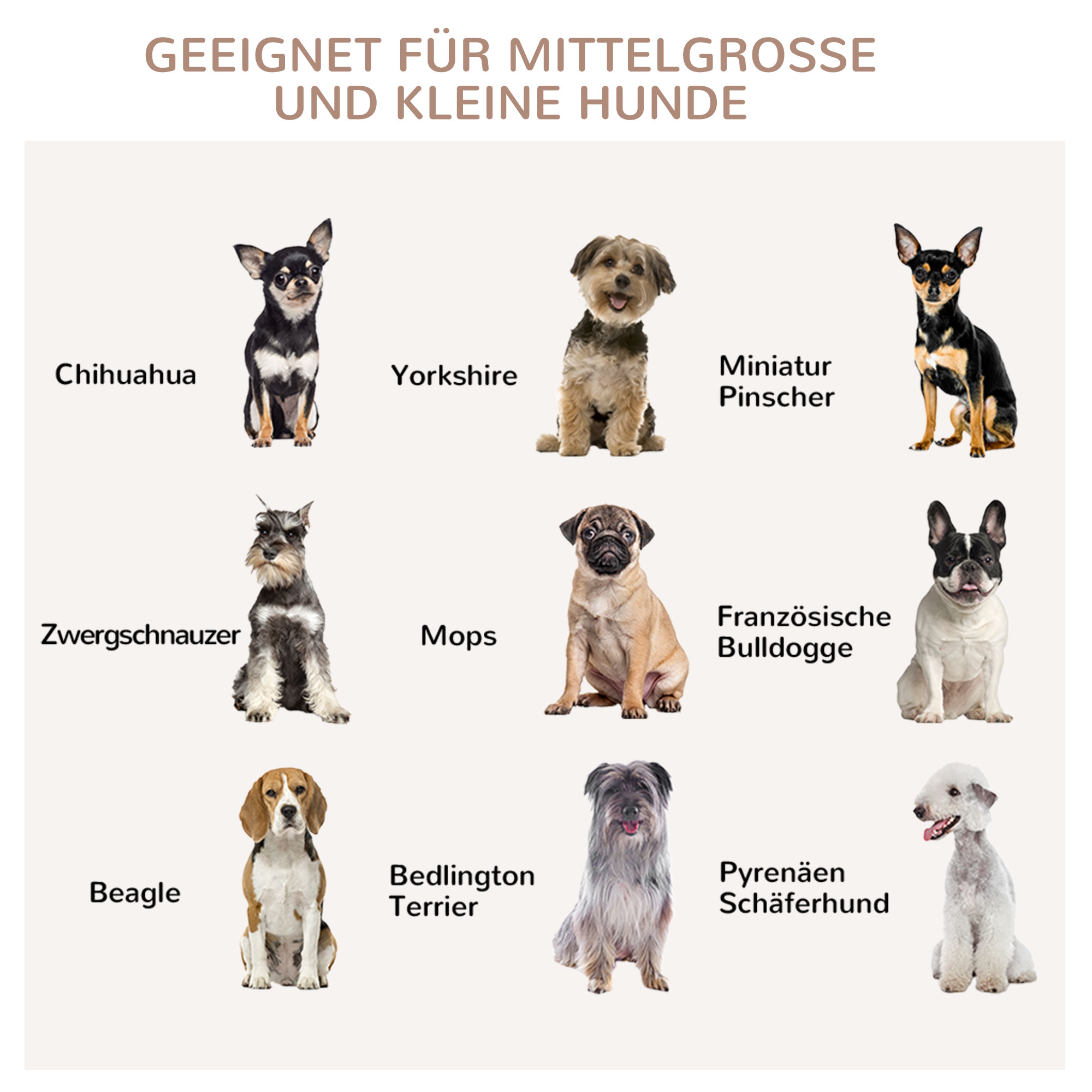 Hundekäfig inkl. Verriegelung, erhöhter Stand, Transportbox, 80,5 cm x 59,5 cm x 67,5 cm, Braun