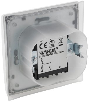 MILOS Wechsel-Schalter IP44 / 250V~/ 10A, inkl. Rahmen, UP, weiß matt