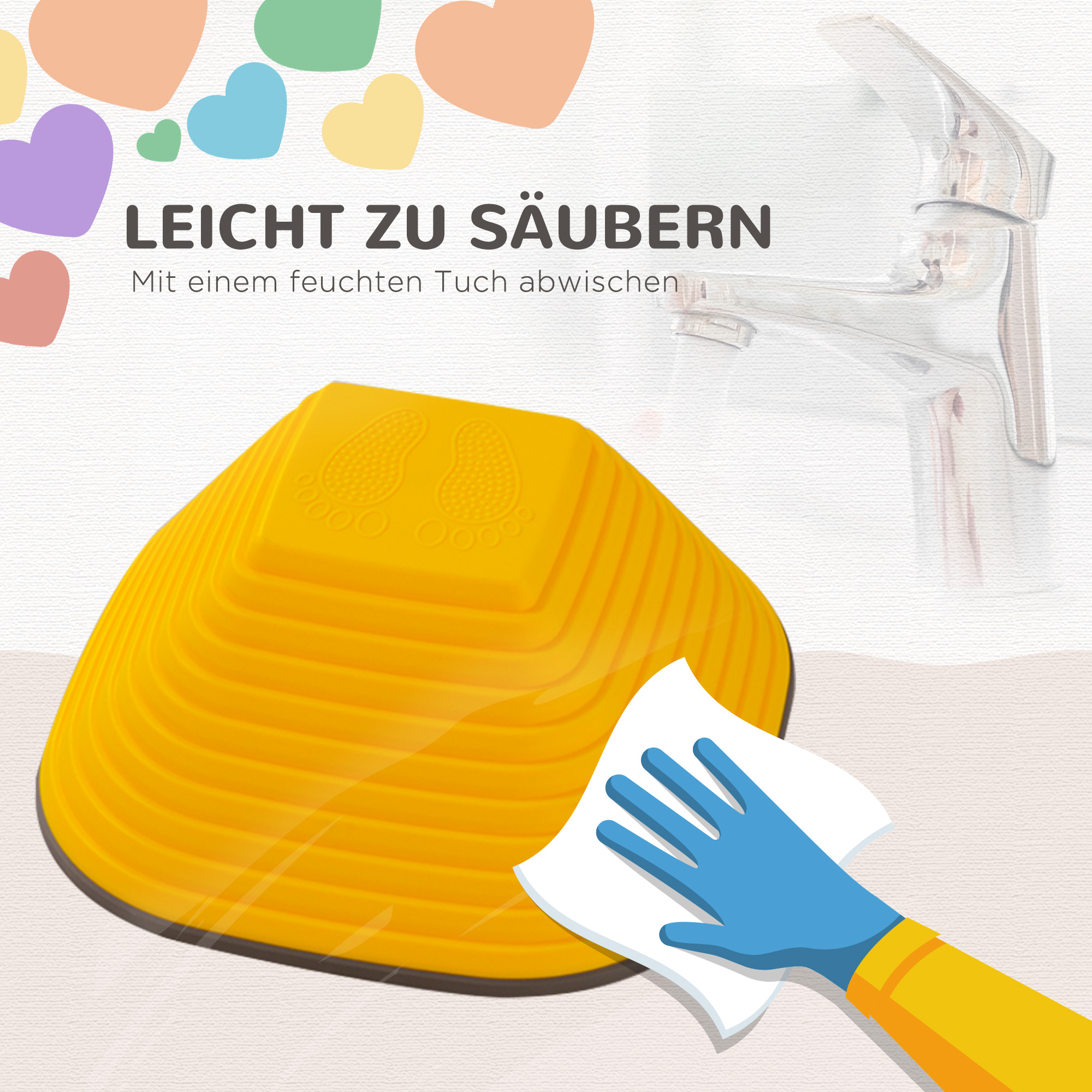 Balance-Trittsteine für Kinder, 11 Teile, Rutschfest, Hindernislauf-Steine, für Motorik-Förderung, Kunststoff, Bunt