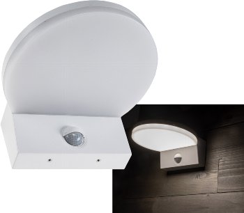 LED Wandleuchte "TORTUGUERO" IP65, 15W, 1569lm, 140° Bewegungsmelder, 4000K
