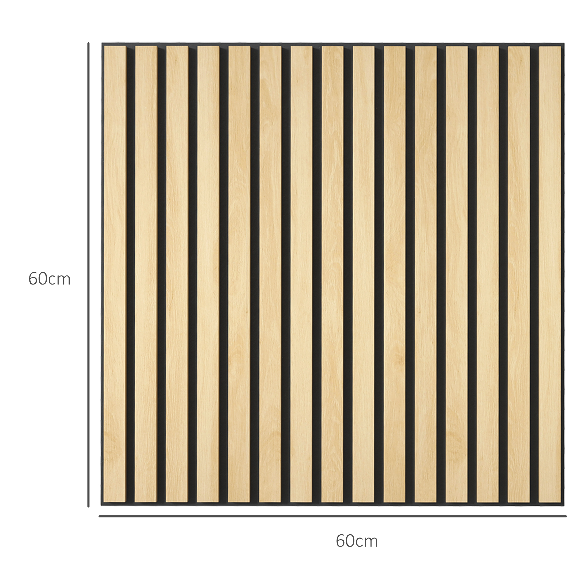Akustikpaneel, Schallabsorption, DIY Lamellenwand, MDF & Polyester, einfache Installation, Eiche