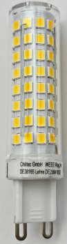 LED Stiftsockel G9, 10W, 1130lm / 330°, 230V, 3000K, warmweiß
