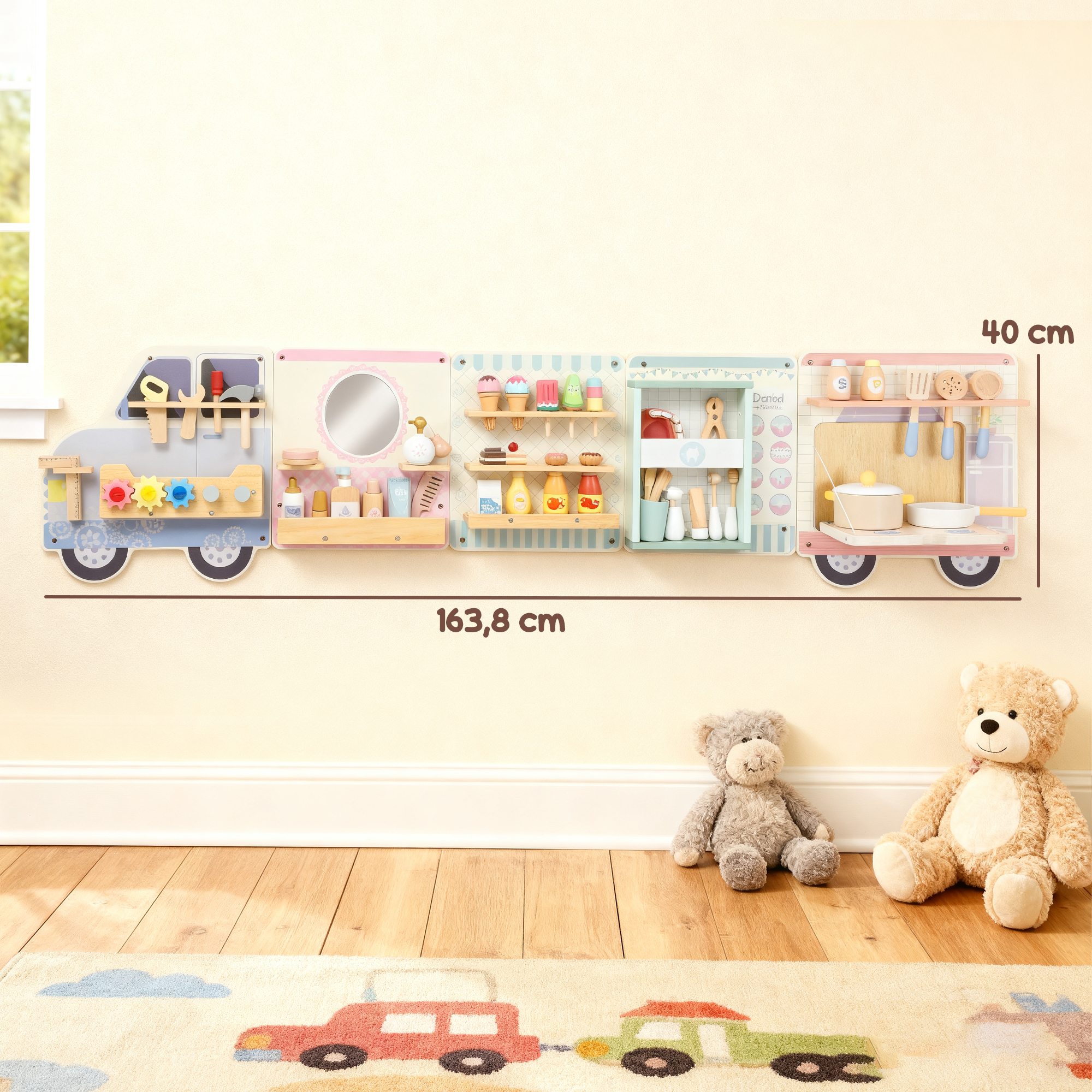 Montessori Busy Board Sensorisches Spielzeug im Truck-Design ab 3 Jahre