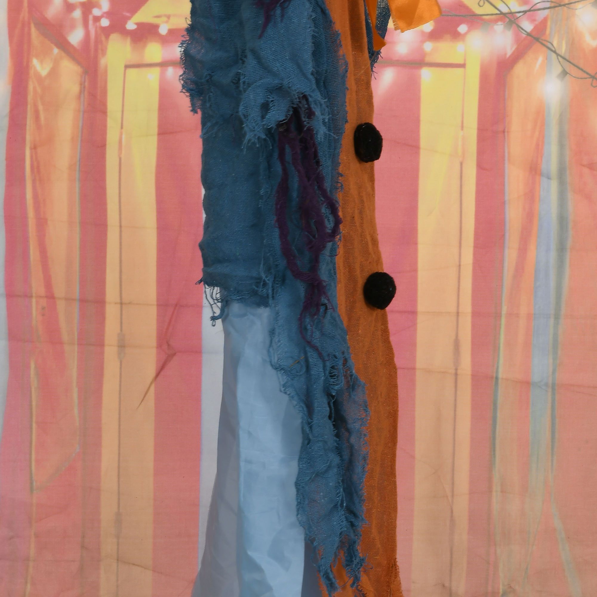 Horrorclown, Helloweendeko, aktiviert mit Geräusche/Berührung, rote Augen, Sound, 168 cm