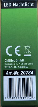 LED Nachtlicht mit Tag/Nacht-Sensor / 230V, warmweiße LEDs, nur 1W