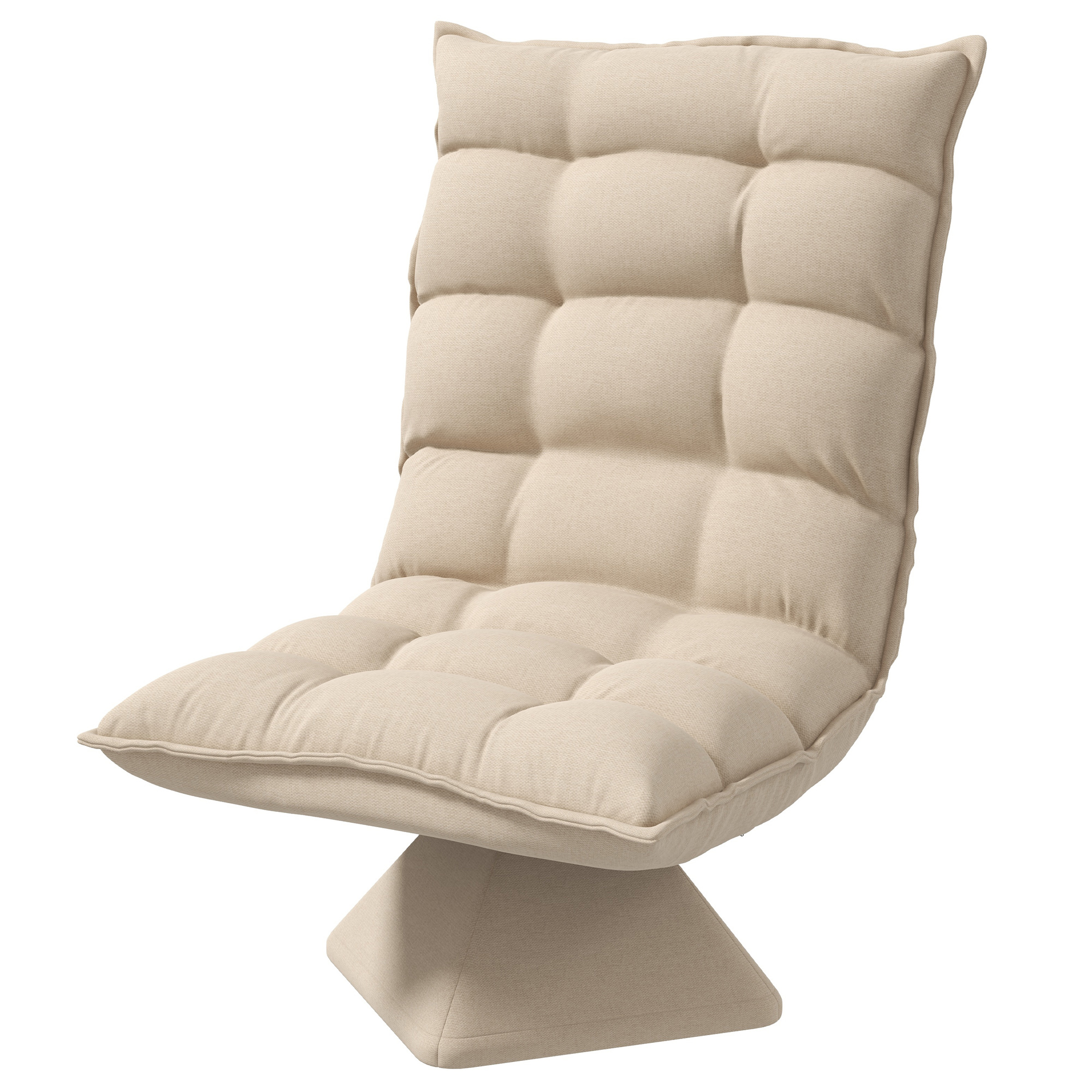 Relaxsessel Lesesessel, drehbar, Leinenoptik, 62 cm x 70 cm x 95 cm, Beige