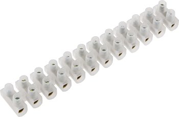 Lüsterklemmen für 10-16mm², 12 Klemmen / Messingeinsatz, transparent
