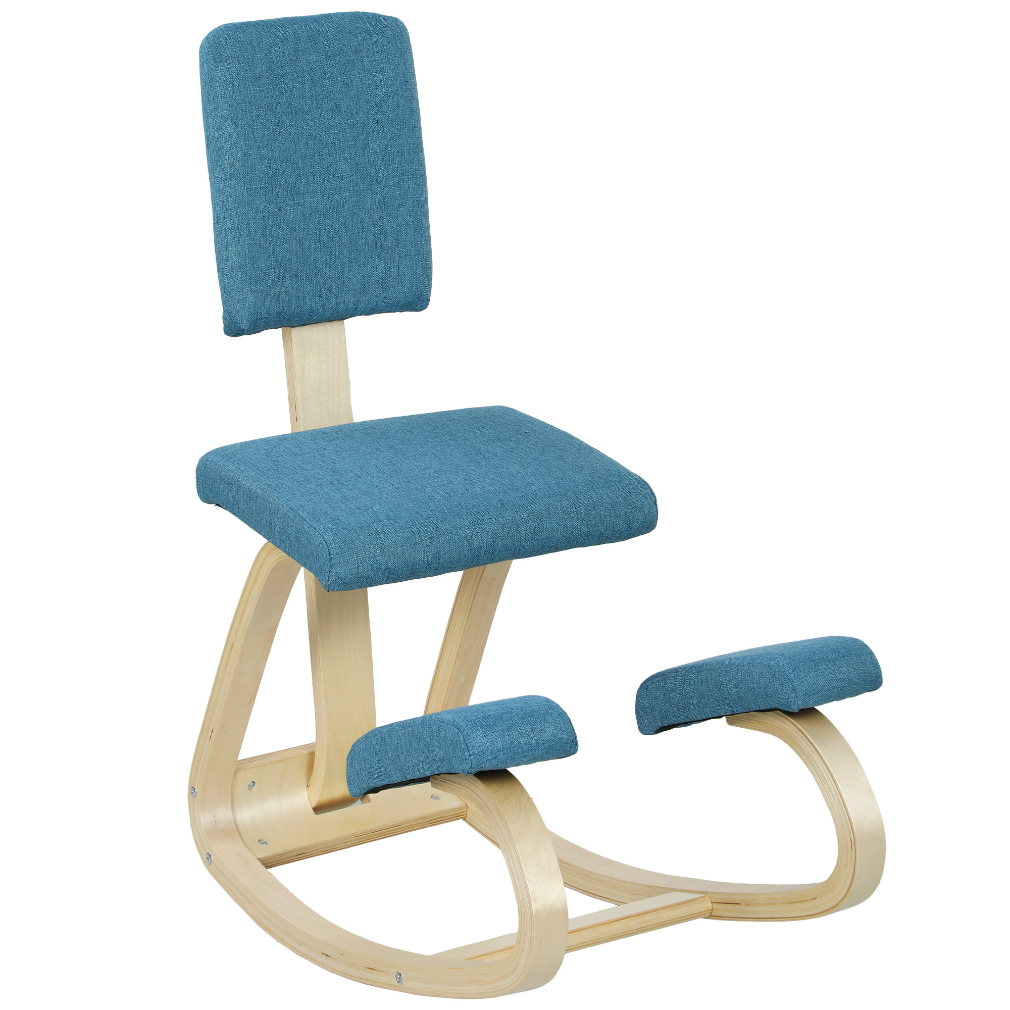 Ergonomischer Kniestuhl, Kniehocker Gesundheitsstuhl für Zuhause, Büro, Meditation Dunkelblau