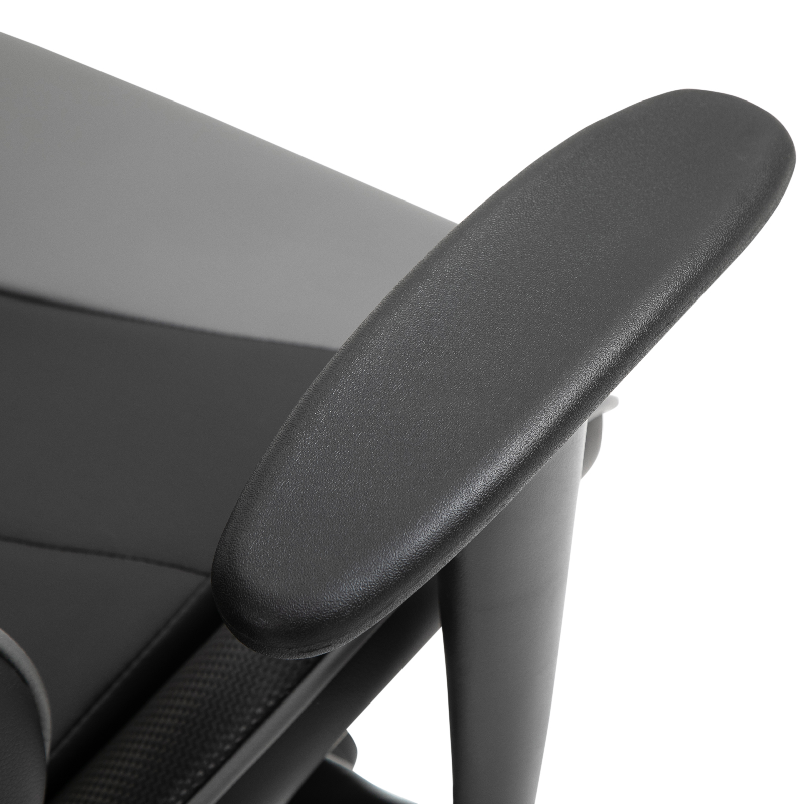 ergonomischer Bürostuhl, Gaming Stuhl, Drehstuhl, Kunstleder, Schaumstoff, Schwarz, 67,5 x 74x 126-136 cm