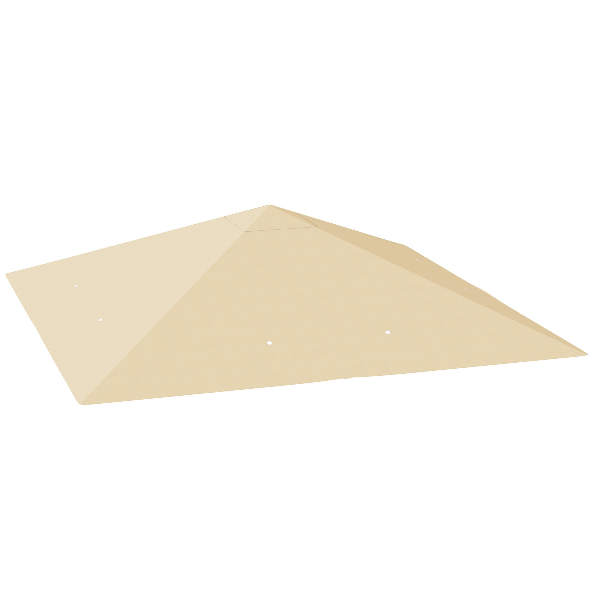 Ersatzdach für Pavillon 3 x 3 m wasserabweisend Pavillondach UPF30+ Ersatzbezug Oxford-Stoff, 370 g/m², Beige