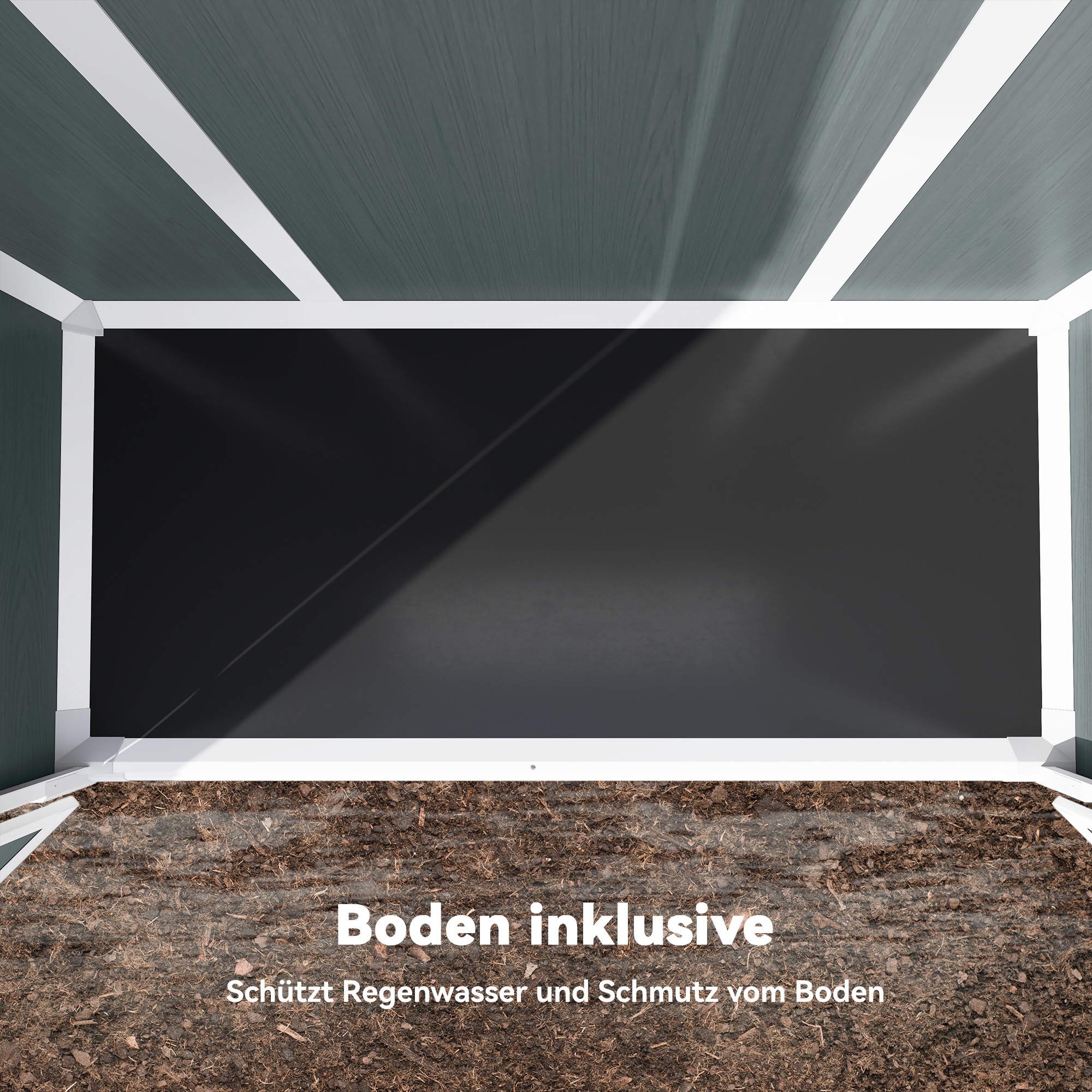 Gerätehaus 0,8m², Geräteschuppen mit klappbar Regale, 134 x 68,5 x 170 cm Kunststoff  mit Abschließbar Doppeltür Boden