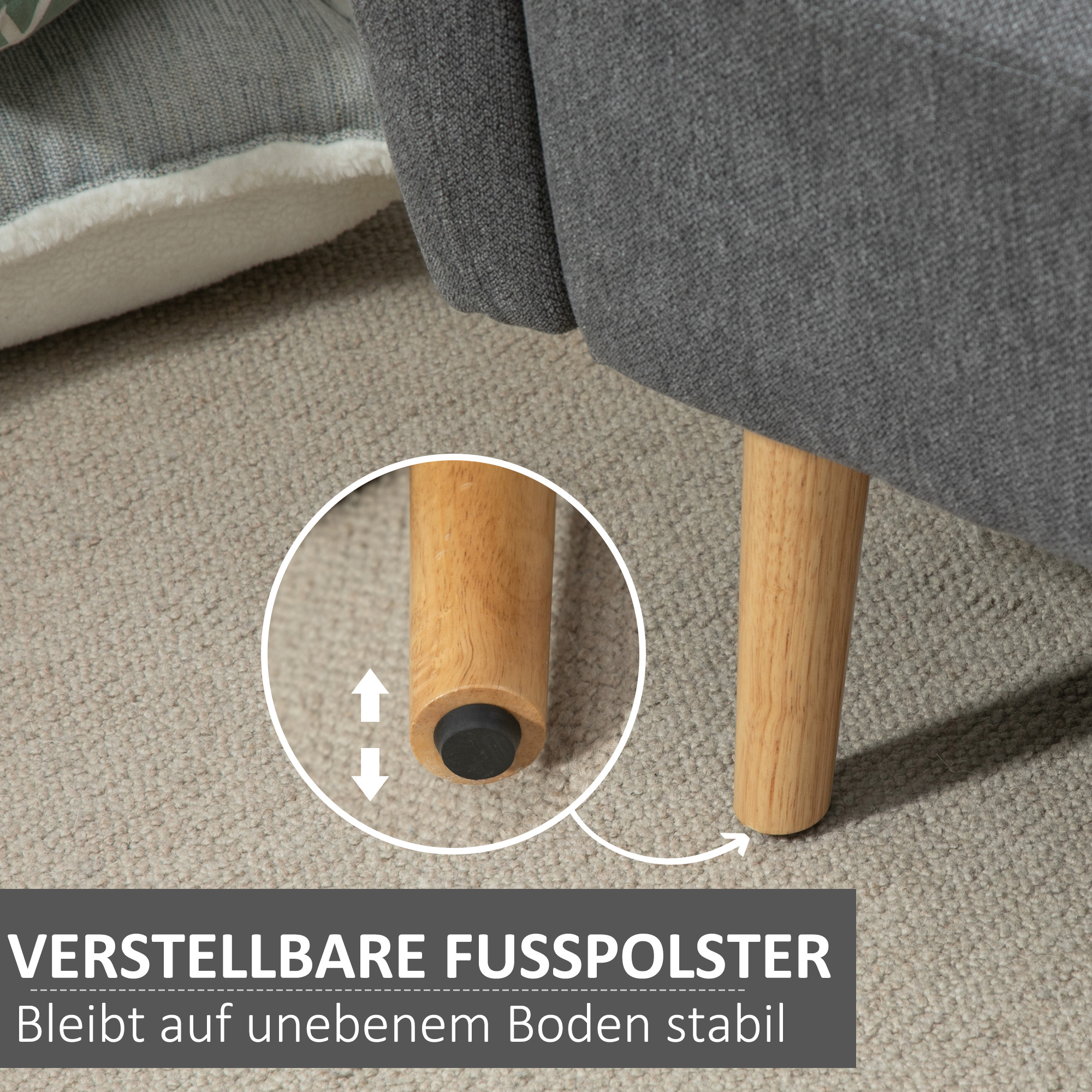 2 Sitzer Sofa, Couch mit 2 Wurfkissen, gepolsterter Doppelsofa, Polstersofa mit Samtopik, Armlehne, Loveseat für Wohnzimmer, Schlafzimmer,  130 x 70 x 80 cm, Grau