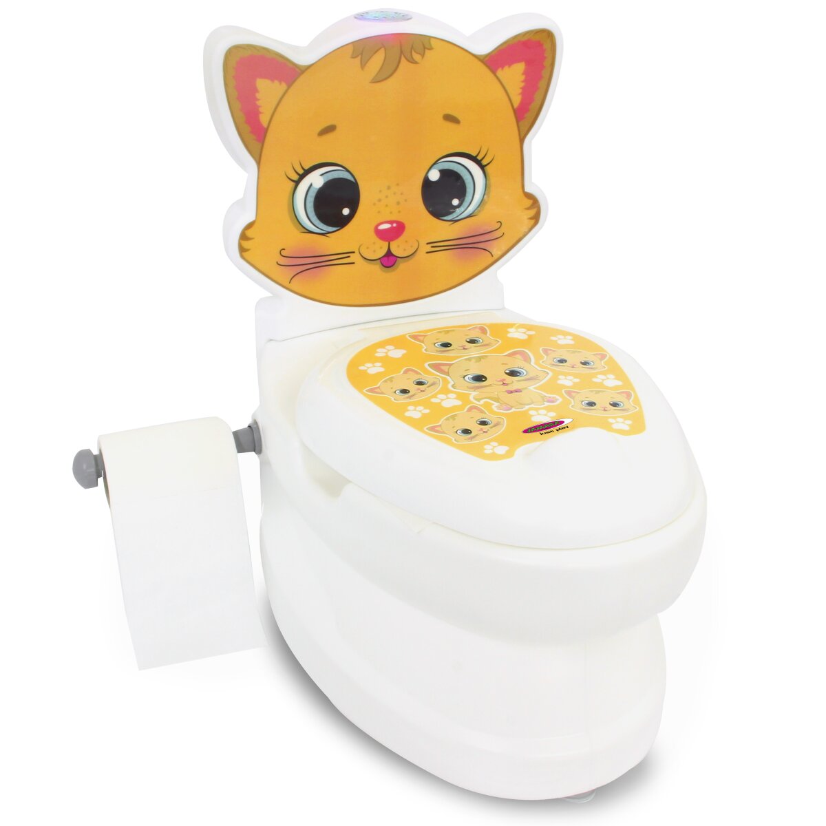 Meine kleine Toilette Katze mit Spülsound und Toilettenpapierhalter Meine kleine Toilette Katze mit Spülsound und Toilettenpapierhalter
