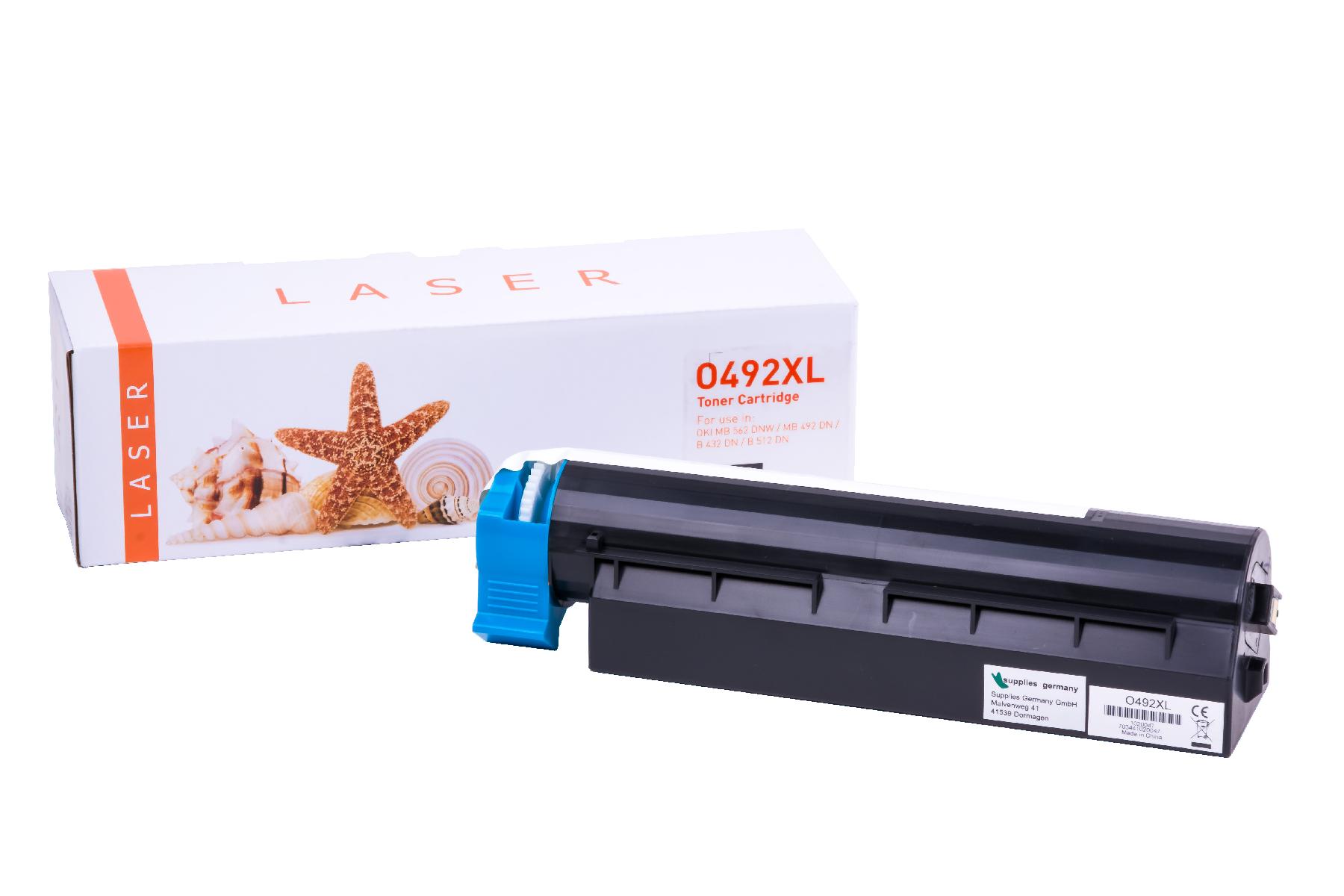 MB492XL alternativ Toner black für OKI  / 45807111 / 12.000 Seiten