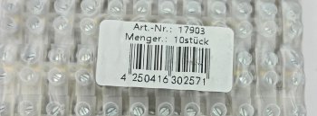 Lüsterklemmen für 1,5-2,5mm², 12 Klemmen, Messingeinsatz, transparent