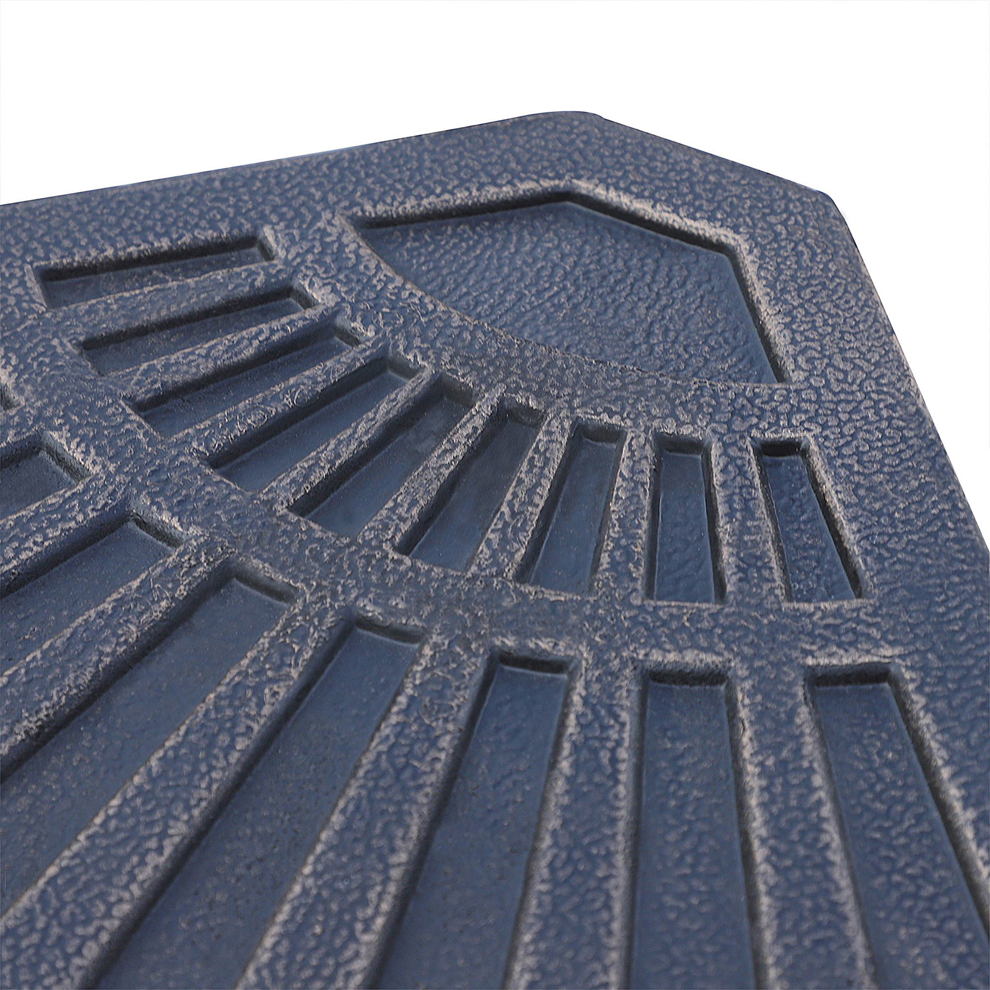 2-tlg. Set Gewichte für Sonnenschirmständer Platten-Schirmständer Sonnenschirmbasis halbrund mit Handgriff Kunstharz + Metall Bronze 66 x 47 x 4,2 cm 30 kg