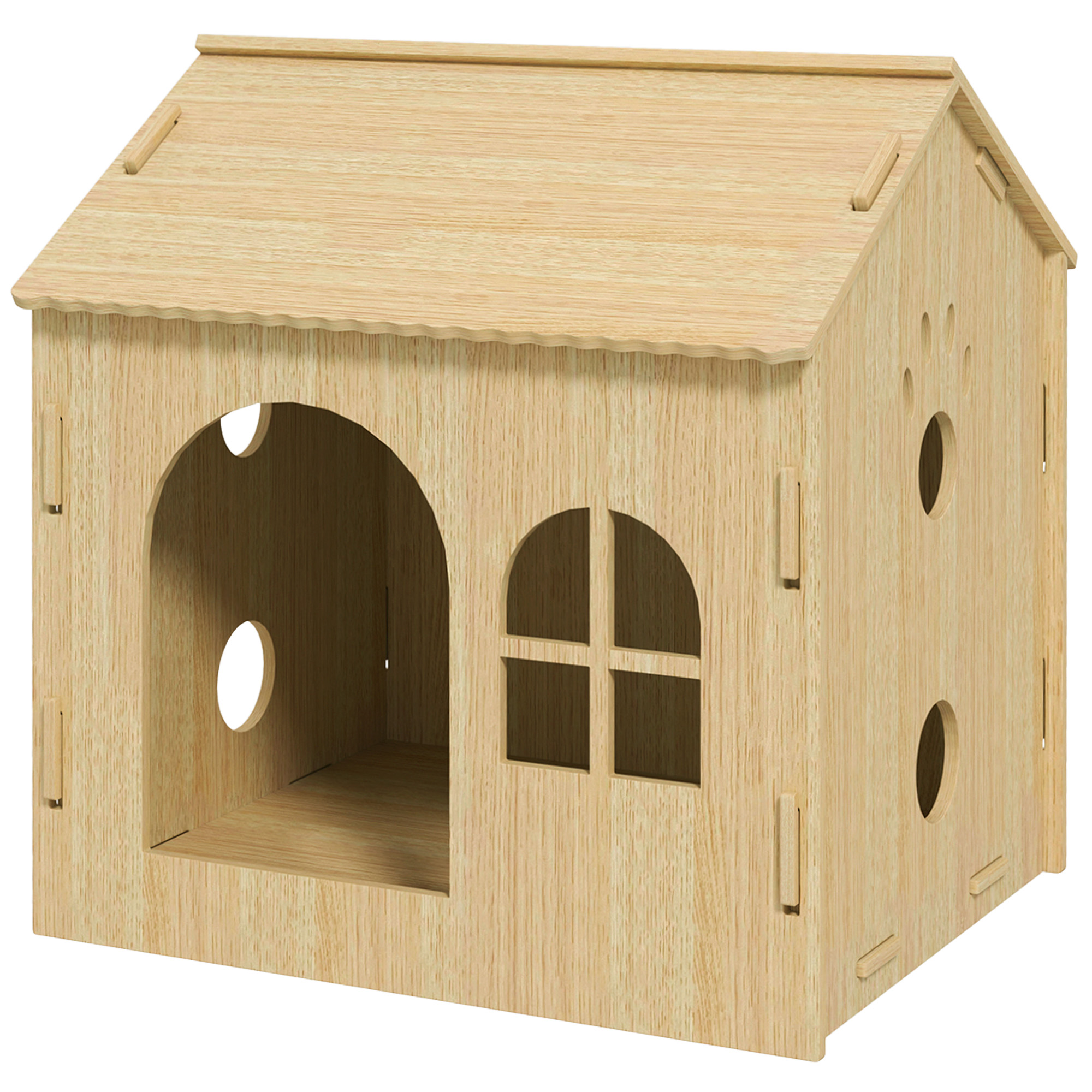 Hundehütte/Katzenhaus für Indoor, niedliches Design, 50 x 41 x 51 cm