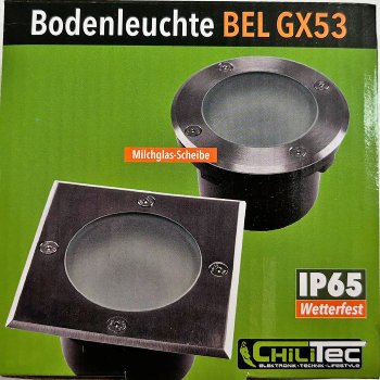 Bodenleuchte "BEL GX53 R " rund, ØxT 12x7cm, IP65, GX53 Fassung