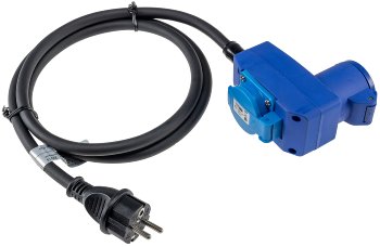 CEE Adapter auf Schutzkontakt-Stecker, 230V, H07RNF 3G2,5, 1,5m Kabel