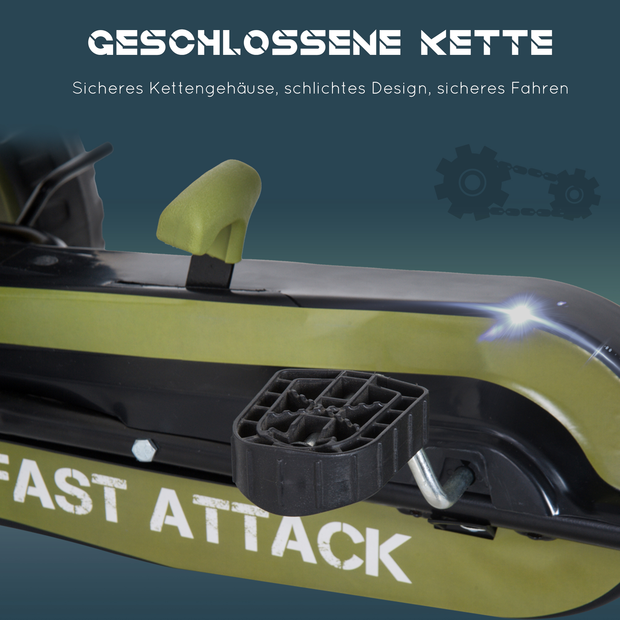 Go Kart Tretauto Tretfahrzeug mit Handbremse Kinderfahrzeug Kettcar Tretfahrzeug mit Verstellbarem Sitz ab 3 Jahren Grün 105 x 54 x 61cm